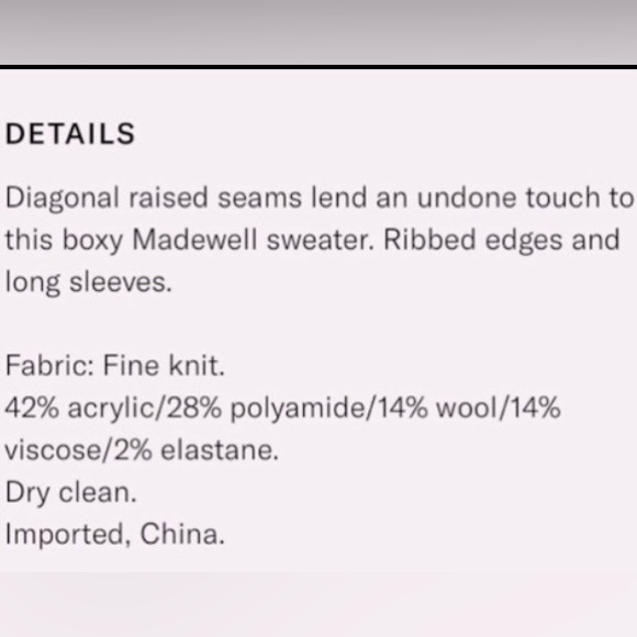 Madewell Connection wool Oversized Boxy sweater size small - Picture 13 of 13